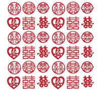 TOYANDONA 120 Piezas de Confeti Chino Carácter Xi de 5 CM Confeti Felicidad para Decoración de Mesa y Boda China Decoración Festiva para Bodas y Fiestas Tradicionales