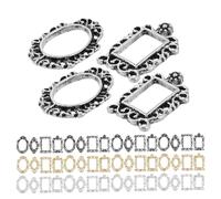 TOYANDONA 120 Piezas Miniature Picture Frames Alloy Vintage Micro Photo Frame Ornaments For Dollhouse DIY Retro Tiny Gallery Accessories For Festival Celebration