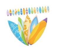 TOYANDONA 120 Piezas Pegatinas para Tabla de Surf Autoadhesivas Resistentes la Decoloración Decoración Temática Hawaiana para Maletas Portátiles y Fiestas Veraniegas