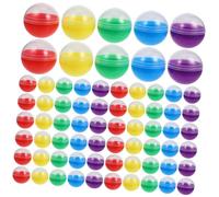 TOYANDONA 120piezas Bolas Vacías Rellenables de Plástico para Expendedora Contenedores Redondos DIY Juguetes y Coloridos y Transparentes Fiestas y Exhibiciones