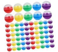 TOYANDONA 120Piezas Vacías de Plástico para Máquina Expendedora Contenedores Redondos DIY para Fiestas y Material Seguro y