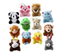 TOYANDONA 12piezas Adornos Colgantes De Animales De Peluche Llavero De Cartón Decorativo Juguetes De Peluche para Mochilas y Claves
