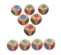TOYANDONA 12piezas Dados De De Dedos De Madera De Dados Rock-Paper-Scissors para Adultos y Reuniones Sociales