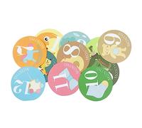TOYANDONA 12piezas Pegatinas Del Mes Para Bebés De Papel Adhesivo Para Fotos De Recién Nacidos Pegatinas Para Logros De Desarrollo Artículos Para Fotos De Bebés