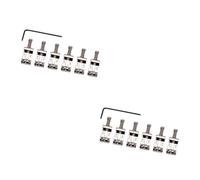 TOYANDONA 12piezas Sillines De Cuerda Para Guitarra Eléctrica Vintage Rodillos De Puente Diseño Arqueado Fácil Instalación y Durabilidad Plateado