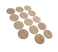 TOYANDONA 12piezas Tarjetas De De Crecimiento para Bebés Madera Accesorios Fotográficos para Capturar Momentos Especiales del Primer Año