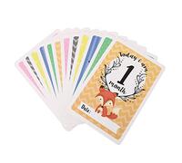 TOYANDONA 12piezas Tarjetas De Mensuales Para Bebés Animales Tarjetas Multifuncionales Para Fotografía y Recuerdos Del Primer Año