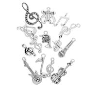 TOYANDONA 14piezas Collar De Notas Musicales Para Niñas Joyería De Violín Mano y Creativas