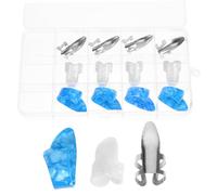 TOYANDONA 15 Piezas De Púas De Dedo Para Guitarra Set Con Púa De Celuloide Para Pulgar e Índice Para Dedos Estuche De 15 Compartimentos Accesorios Musicales Portátiles