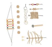 TOYANDONA 15 Piezas Pájaros Accesorios Interactivos Periquitos Masticar