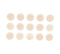 TOYANDONA 15 piezas Tarjetas de Mensuales de Madera para Bebés Set de Discos de Madera de Accesorios Fotográficos para Documentar el Crecimiento Infantil