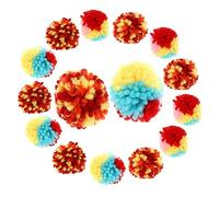 TOYANDONA 15piezas Juguetes De Pelota De Peluche para Gatos Balones De Pompón para Gatos Balones De Juguete para Gatitos para Masticar y Descompresión