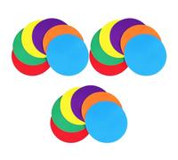 TOYANDONA 18 Marcadores de Entrenamiento de Fútbol Planos Antideslizantes, Discos de Vinilo Multicolor (Rojo, Amarillo, Azul, Verde, Naranja, Morado), Diámetro 10 Cm, Equipo para