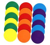 TOYANDONA 18 Piezas Conjunto de Marcadores de Suelo para Entrenamiento de Fútbol Discos de Agilidad Coloridos de Marcadores Planos Duraderos y Equipamiento Deportivo para Actividades y