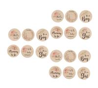 TOYANDONA 18 Piezas Tarjetas hitos para bebés anuncio nacimiento bebé signo redondo cartel bienvenido recién nacido decoración habitación bebe regalos shower pegatinas papel