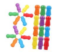 TOYANDONA 180piezas Fichas De Coloridas De Damas De Madera Peones De Repuesto para Mesa Infantiles Piezas De Madera para Estrategia Tradicionales