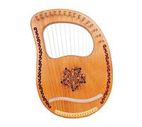 TOYANDONA 1juego Arpa De De Madera De Cuerdas Para Principiantes Instrumento Musical y Portátil Color Natural Para y De