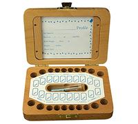 TOYANDONA 1juego Cajita De Madera Para Almacenar Dientes De Leche Recuerdos Para Cumpleaños y Navidad Almacenamiento De Fotos y Cabello Fetal