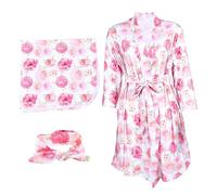 TOYANDONA 1juego Camisón De Maternidad y De Envoltura Diadema Para Mamá y Estampado Floral Talla Para Fotografía y Especiales