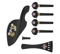 TOYANDONA 1juego Conjunto De Accesorios Para Violín Soporte De Barbilla y Clavijas Reparación y Mejora Del Instrumento Diseño Artesanal Ébano y Duradero