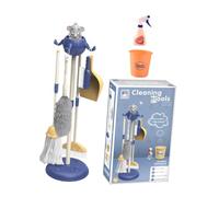 TOYANDONA 1juego Juguete De Limpieza Infantil Escoba y Recogedor Herramienta Roles para Niño Niña Estimula La Imaginación Autonomía Accesorios Aleatorios