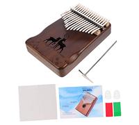 TOYANDONA 1juego Kalimba Profesional De Teclas Piano De Pulgar Portátil De Autoestudio Instrumento Musical Para Principiantes y Diseño Vintage De Color Marrón