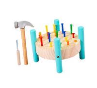 TOYANDONA 1juego Martillo para Juguete Educativo De Golpear y Pegar Mesa De Clavos De Aprendizaje Sensorial para Mejorar La Coordinación Mano-Ojo y Fuerza Casa o Escuela