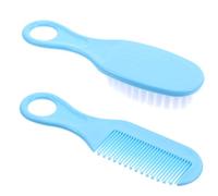 TOYANDONA 1juego Peine y Cepillo De Masaje Para Bebés Kit De Cuidado Infantil Azul Estimula La Circulación Sanguínea Desarrollo Cerebral Diseño y Antideslizante