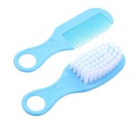 TOYANDONA 1juego Peine y Cepillo Para Kit De Masaje Para Recién Nacidos Suave y Antiestático Cuidado Del Cabello Infantil Azul
