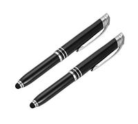 TOYANDONA 2 bolígrafos con punta iluminada para escribir en la oscuridad, color negro