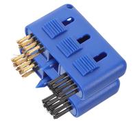 TOYANDONA 2 Cepillos para Palos y Balones de Golf Cepillo de Cobre Cabezal Triple Accesorio Ligero y Duradero para Limpieza en Campo y Práctica Color Azul Pack de 2 Piezas