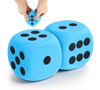 TOYANDONA 2 Dados de Espuma Eva - 3,15" Dados Grandes Y Ligeros de Eva, Gigantes Suaves para Divertirse en Fiestas, Accesorio para Juegos de Grupo en Interiores Y Exteriores, Accesorio para Juegos de