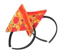 TOYANDONA 2 Diademas Diseño de Pizza para Halloween, Accesorios Divertidos para Disfraz, Tejido de Fieltro Cómodo, Uso Versátil Adultos en Fiestas Locas