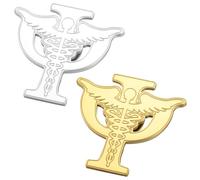 TOYANDONA 2 insignias de enfermería con símbolos médicos: estetoscopio, | Broche de emergencia, broche de solapa para enfermera, de varita, regalo de agradecimiento para médicos, enfermeras y
