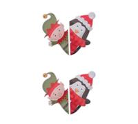 TOYANDONA 2 Juegos Adornos Navideños Magnéticos Reflectantes de PVC para