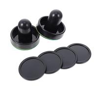 TOYANDONA 2 Juegos Empujadores Resistentes para Hockey de Aire Portátiles con Pucks y Negras Accesorios Duraderos para Mesa de Hockey
