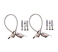 TOYANDONA 2 Juegos Hebilla De Metal Productos Retráctil Prueba Mascota Protector Cerraduras Nido Fuerza Tapones Cerradura De La Puerta Cable Borde Carril Colgante Acero Inoxidable Silver