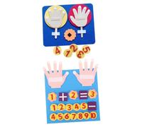 TOYANDONA 2 Juegos Juguetes de Matemáticas para Suma y Resta Educativos Tablero para Preescolar Material Didáctico de Fieltro Resistente para Aprendizaje Temprano