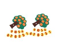 TOYANDONA 2 Juegos Juguetes Educativos de Árbol de Fieltro Naranja para Preescolar de Contar y Aprender Números Desmontables para Desarrollo y Niñas