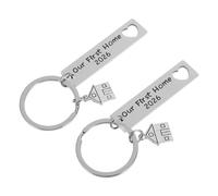 TOYANDONA 2 llaveros "Nuestro primer hogar" - Regalo para nuevos dueños de casa - Regalo de inauguración de la casa 2026