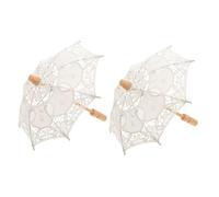 TOYANDONA 2 Paraguas Nupciales de Encaje Bordado Vintage Paraguas Decorativos para Bodas Accesorios para Fotografía y Fiestas Diámetro 15 CM Parasoles para Novia y Damas de Honor