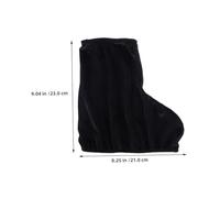 TOYANDONA 2 Pares Cubiertas de Botas de Patinaje de Hielo Ajustables de Terciopelo Elástico para Niñas Protectoras para Patines de Figura y Roller Negro