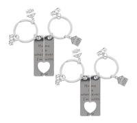 TOYANDONA 2 pares de llaveros divertidos para recién estrenar casa: Llavero 2026 para compradores de vivienda - Regalos románticos de aniversario, San Valentín o inauguración de casa para parejas