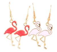 TOYANDONA 2 pares Pendientes Bohemios de para Mujer de Rojo y Rosa Aretes Colgantes Estéticos para Festival y Uso Diario Bisutería Resistente y Elegante