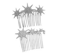 TOYANDONA 2 Pcs Peinetas de Gemas para Novia, Accesorios Elegantes para Cabello en Fiestas y Bodas