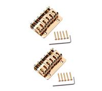 TOYANDONA 2 Piezas 6 Cuerdas puente bajo electrico puente de bajo soporte para teclado de piano guitarra puente de estilo antiguo Metal Componente defensa sillín cabeza oblicua