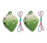 TOYANDONA 2 Piezas 6 Ocarina Xun Instrumento Musical China Juguetes Musicales Juguetes De Frutas 6 Hoyos Xun Instrumentos Musicales Para Niños Instrumento Xun Chino Cerámica