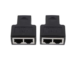 TOYANDONA 2 Piezas Adaptador Divisor Rj45 de Plástico para Oficina y Hogar, Convierte un Conector Ethernet en 2 Puertos, Divisor de Cable de Red Compacto y Duradero