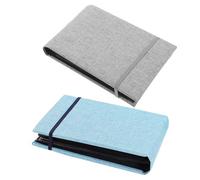 TOYANDONA 2 Piezas Álbum de 50 Bolsillos de Tela con Cierre Elástico Portátil y Diseño Minimalista para Fácil Organización, Adecuado para Bodas y Cualquier