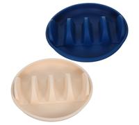 TOYANDONA 2 Piezas Bandejas Reutilizables para Tacos con Ranuras y Base Antideslizante Soporte para Tortillas Seguro para Microondas para Fiestas y Cenas Familiares